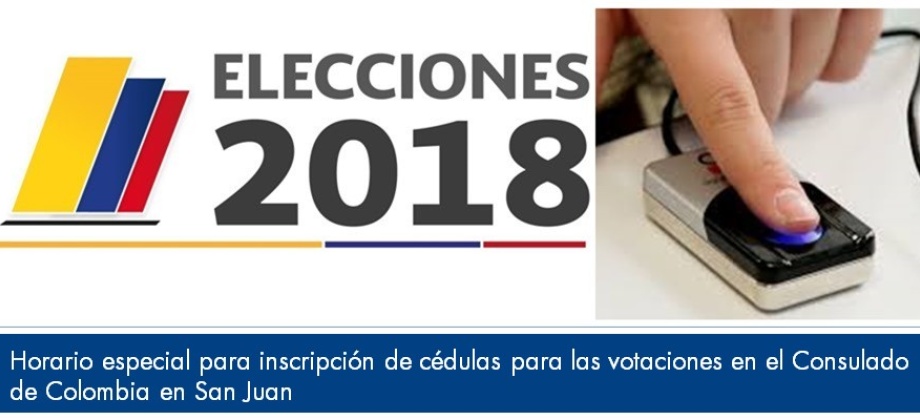Horario especial para inscripción de cédulas para las votaciones en el Consulado  en San Juan 