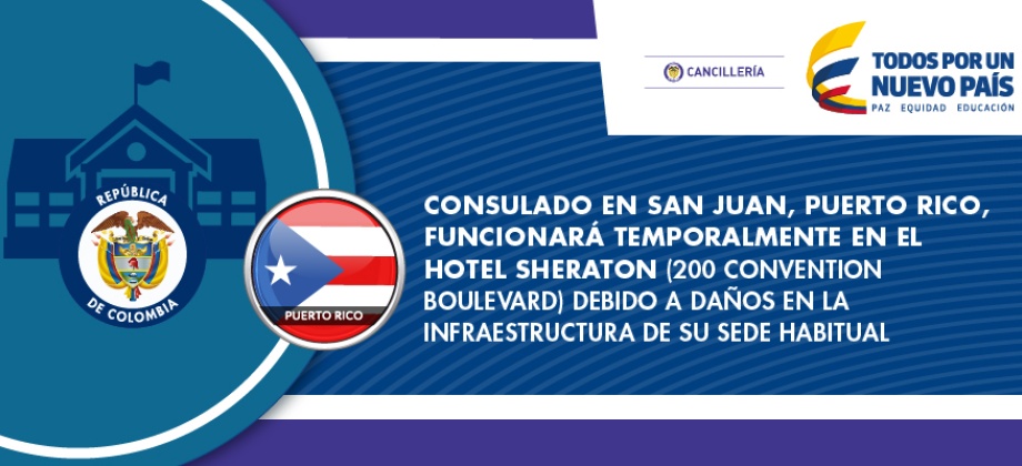 Habilitan sede temporal para que opere Consulado de Colombia en San Juan Puerto Rico