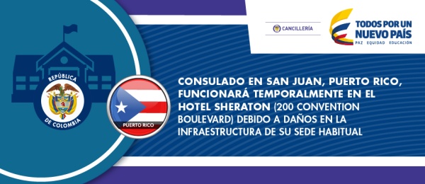 Habilitan sede temporal para que opere Consulado de Colombia en San Juan Puerto Rico